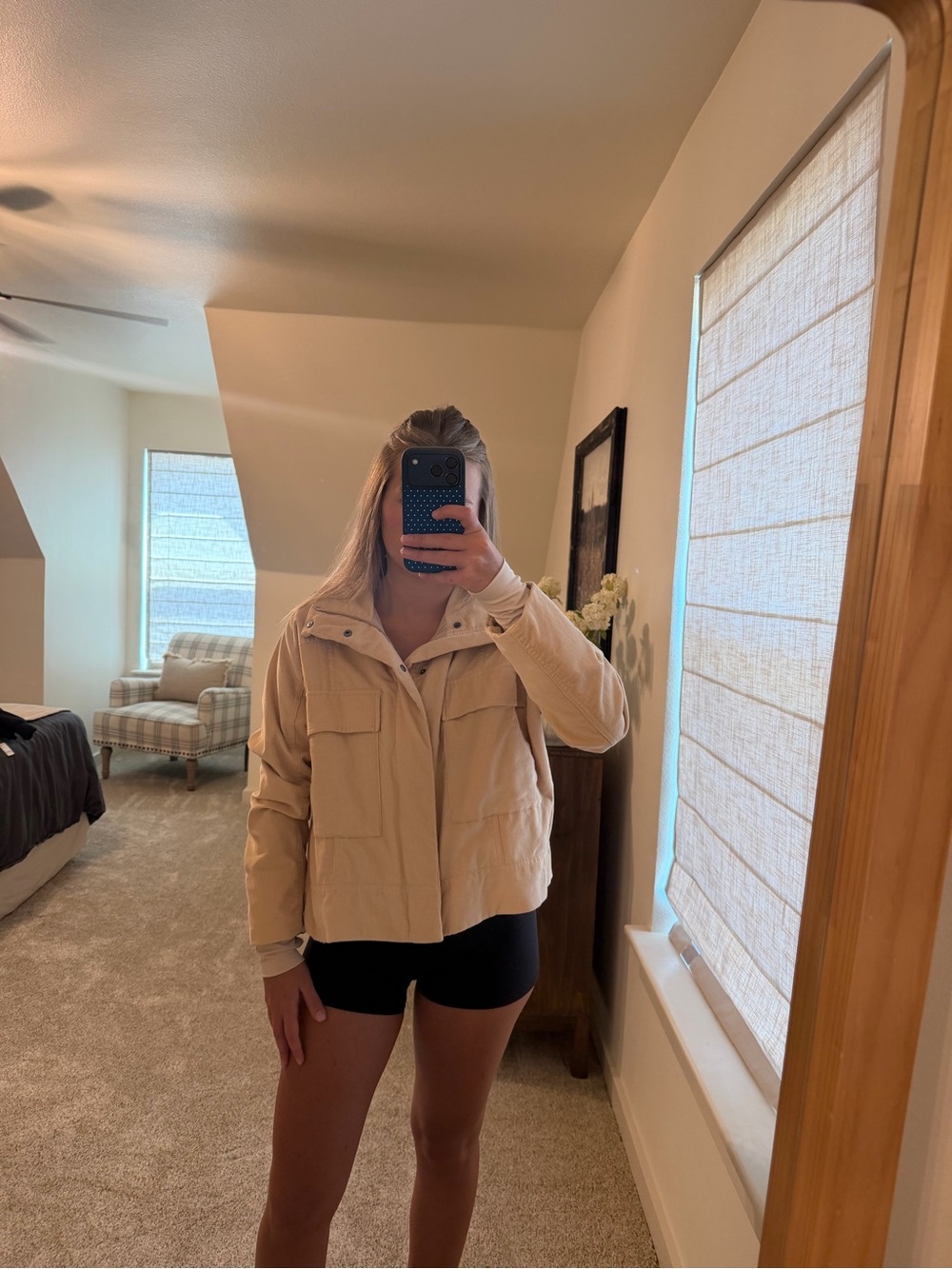 aerie Light Beige Utility Jacket